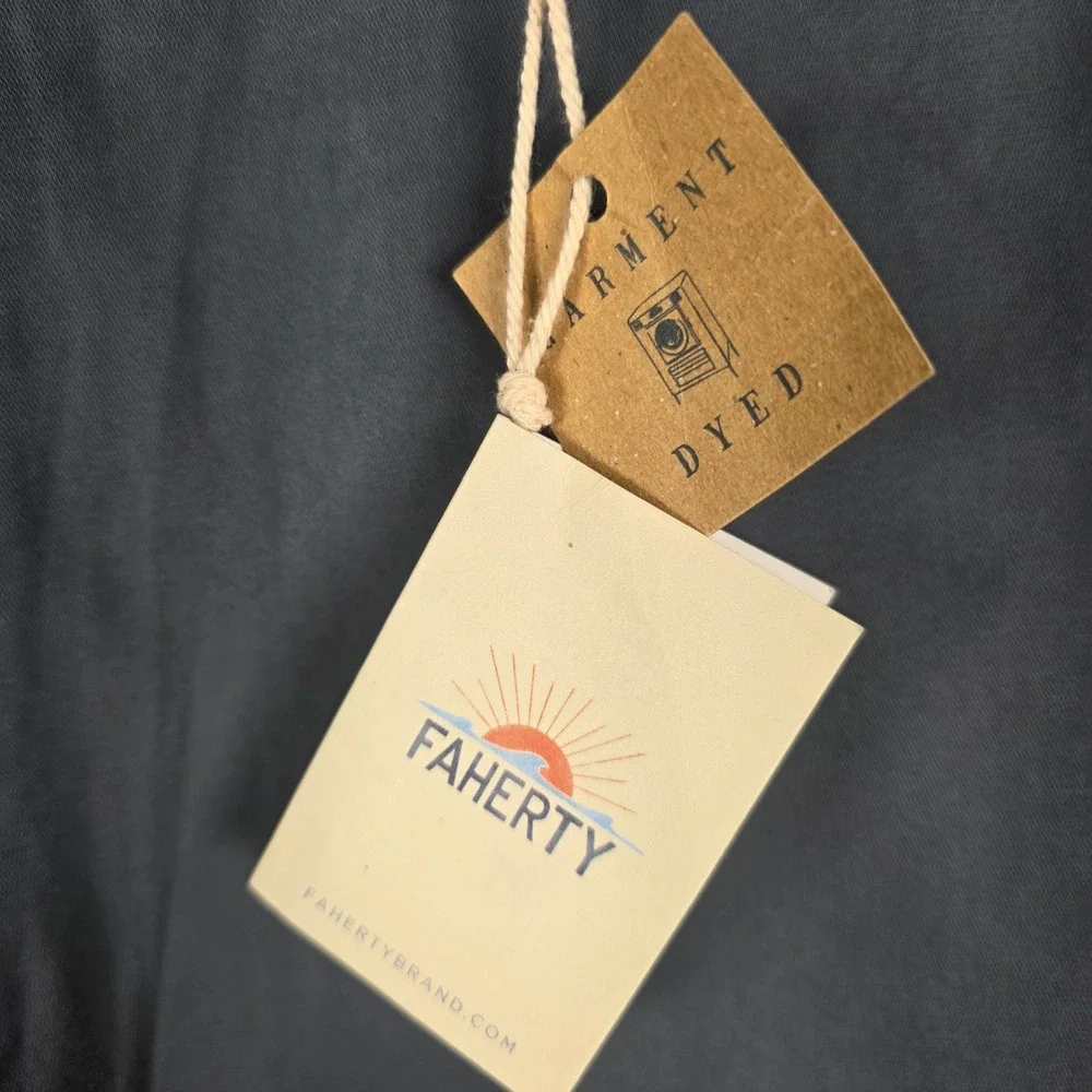 NEW Faherty Mens‎ Stretch Chino Pants Navy Blue Garment Dyed Size 38X34 Pockets